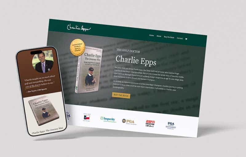 Charlie Epps Website Design | The Journey Man Book Launch Project